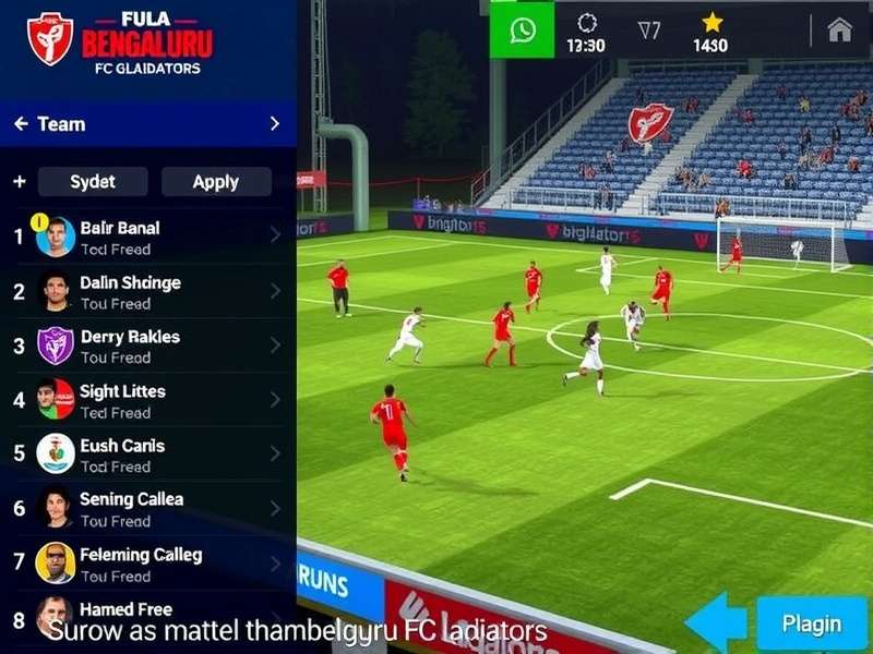 Bengaluru FC Gladiators team management interface
